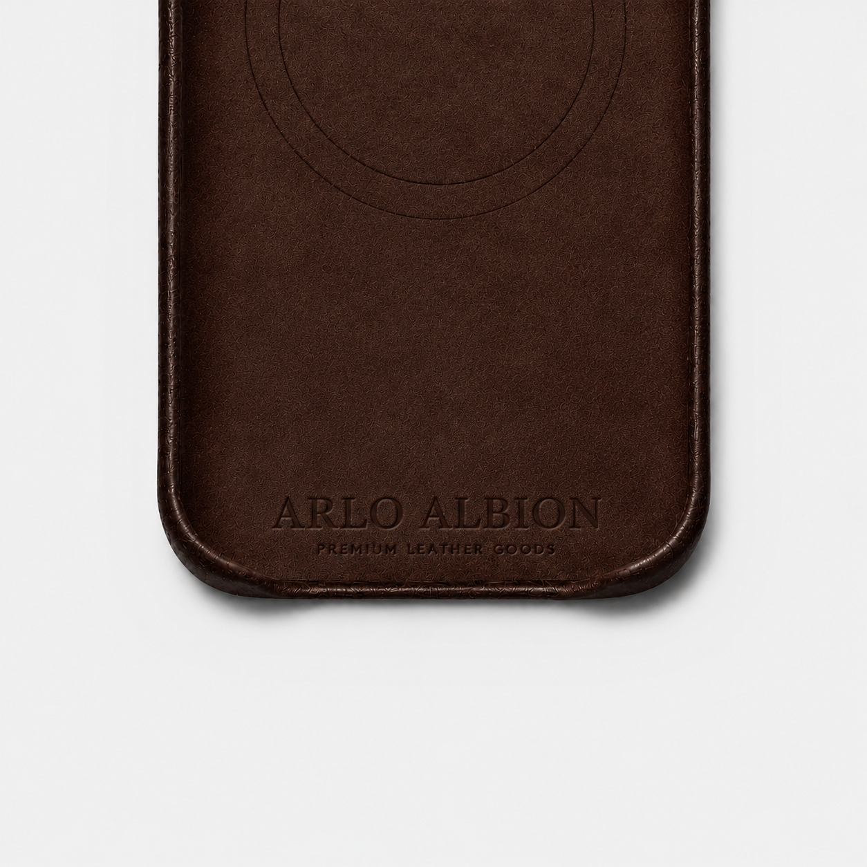 Leather iPhone 17 Shell Case, MagSafe - Dark Brown