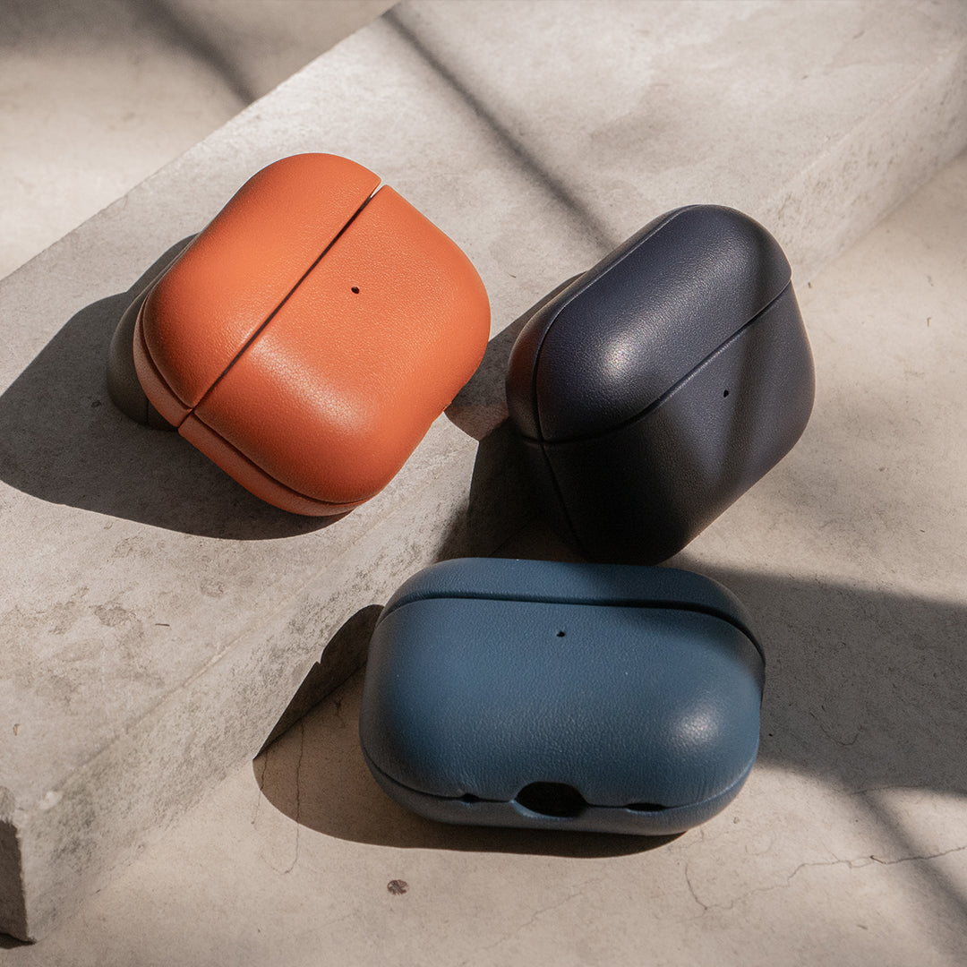 Nappa Leather AirPods (4th Generation) Case - Navy Blue