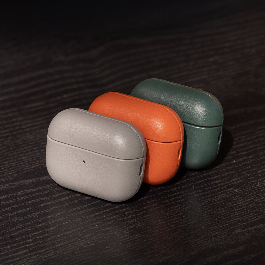 Nappa Leather AirPods (4th Generation) Case - Grey