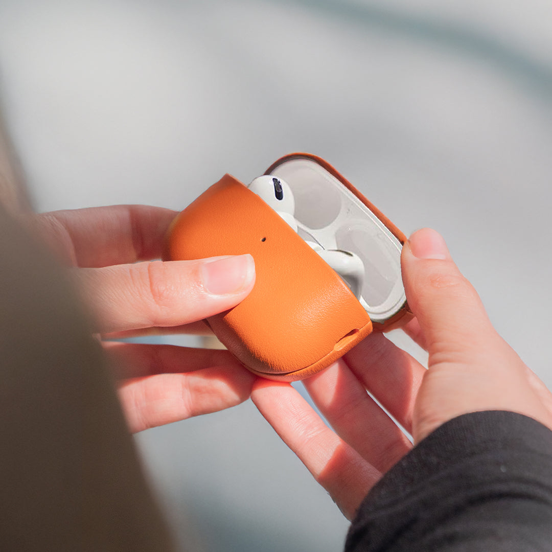 Nappa Leather AirPods Pro (2nd Generation) Case - Orange