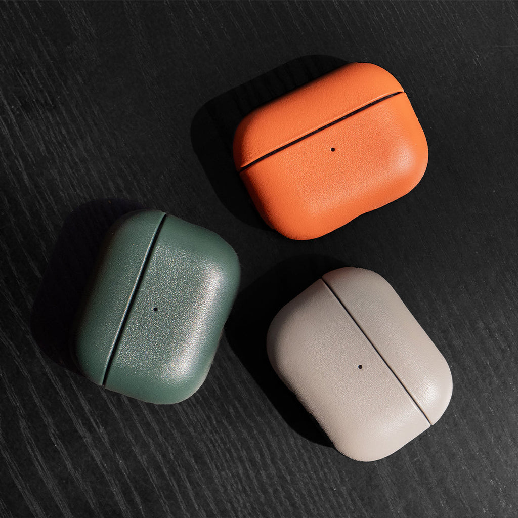 Nappa Leather AirPods (4th Generation) Case - Grey