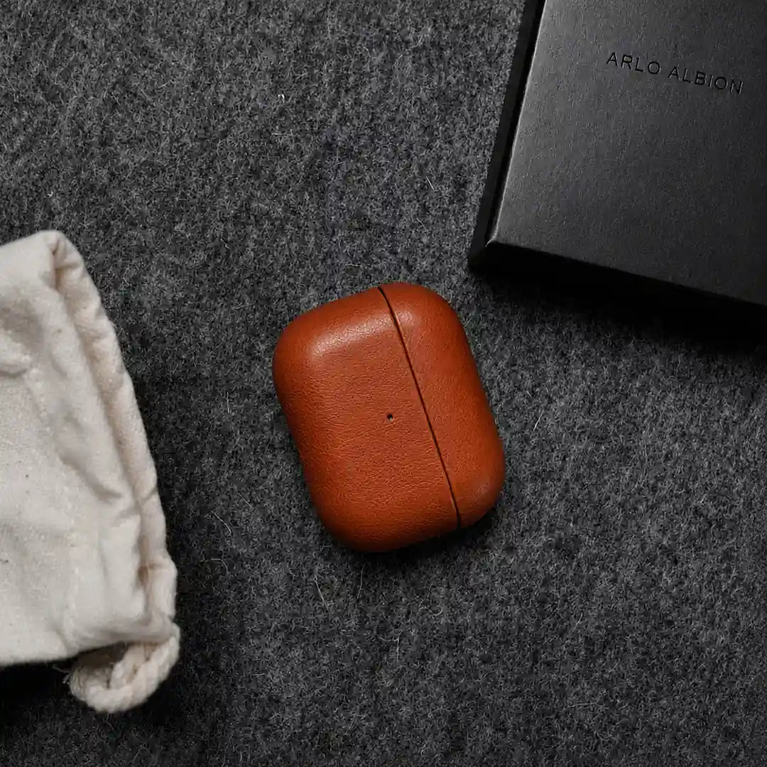 Leather AirPods Pro (2nd Generation) Case - Saddle Brown