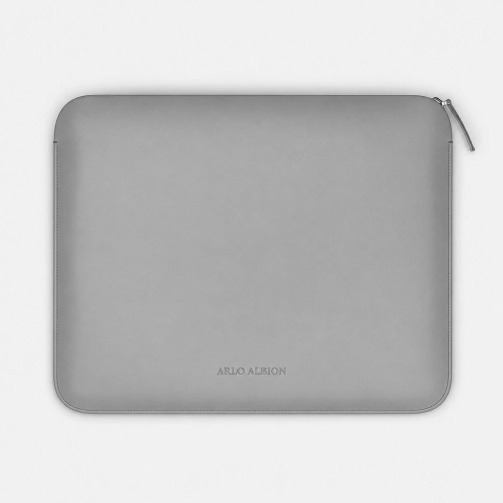 Luxury Nappa Leather iPad Pro 11" sleeve with zip - Grey