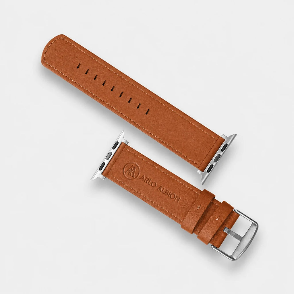 Luxury Nappa Leather Apple Watch Band Straps – Orange