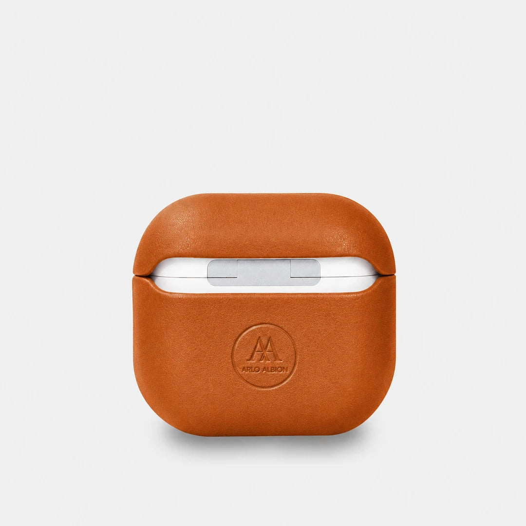 Nappa Leather AirPods (4th Generation) Case - Orange