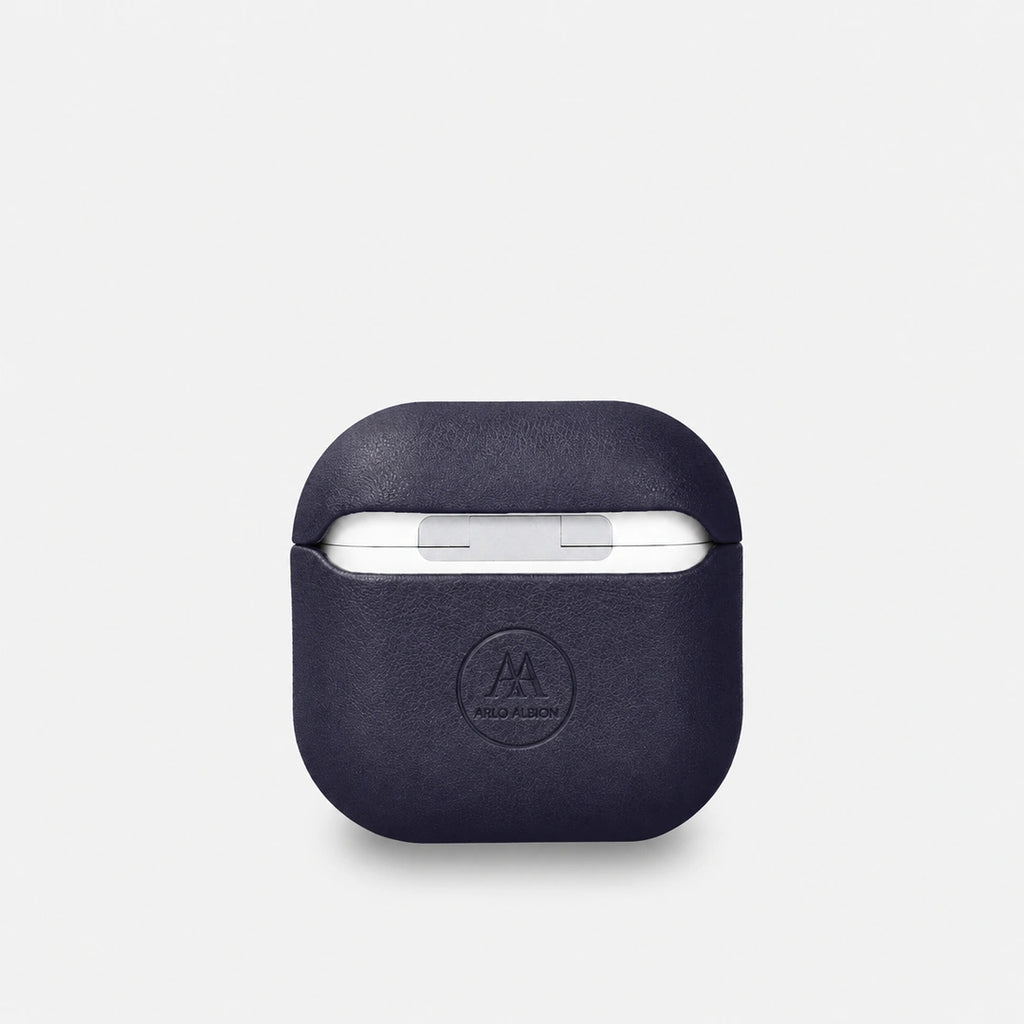 Nappa Leather AirPods (4th Generation) Case - Navy Blue