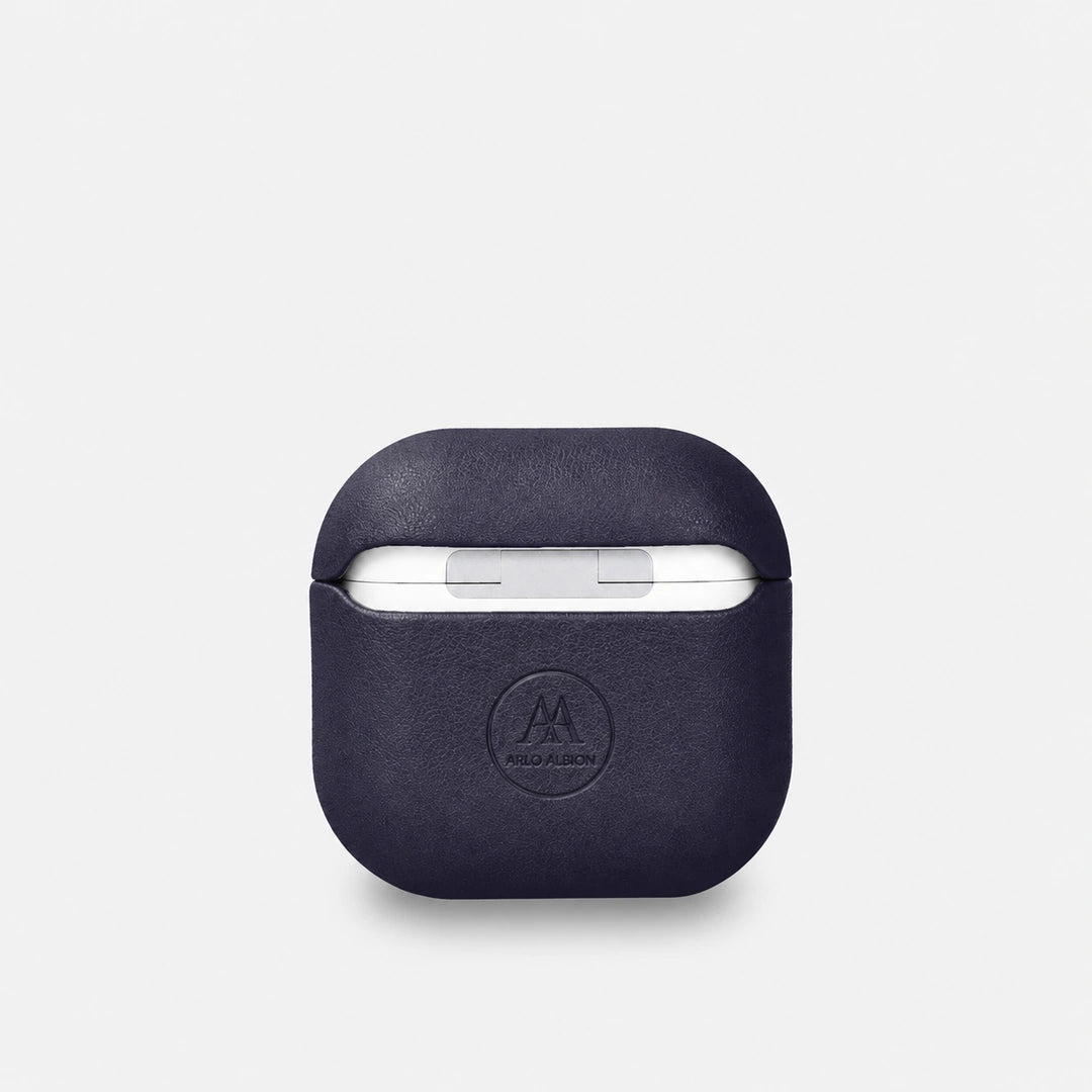 Nappa Leather AirPods (4th Generation) Case - Navy Blue