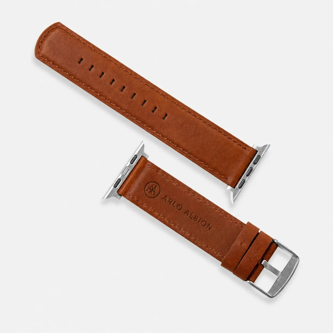 Luxury Leather Apple Watch Band Straps – Saddle Brown