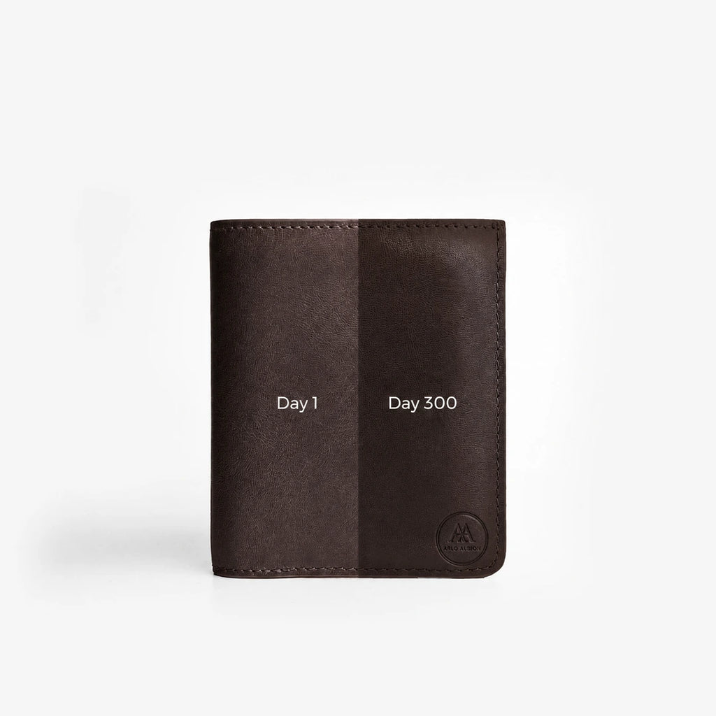 Super Slim Bi-fold wallet - Dark Brown