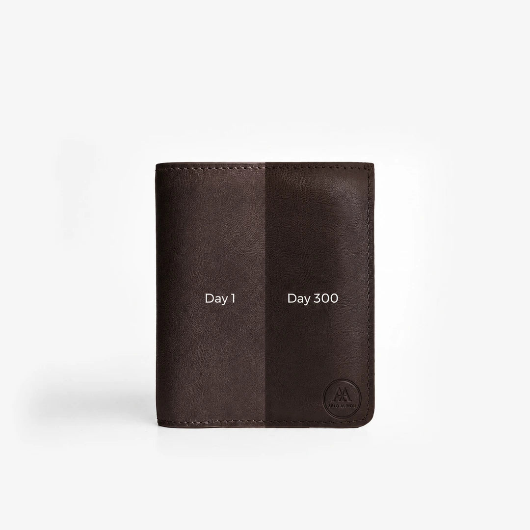 Super Slim Bi-fold wallet - Dark Brown