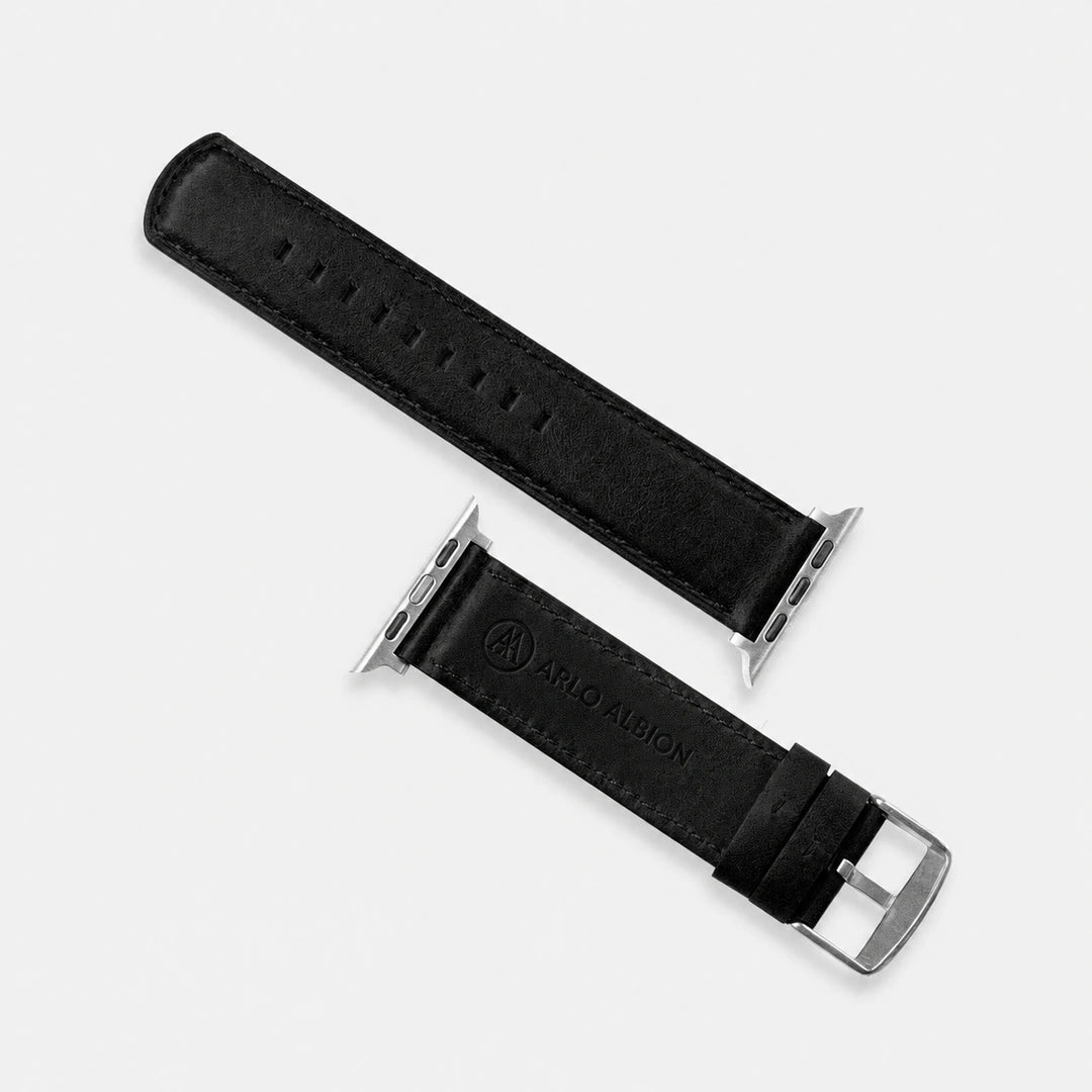 Luxury Leather Apple Watch Band Straps – Black