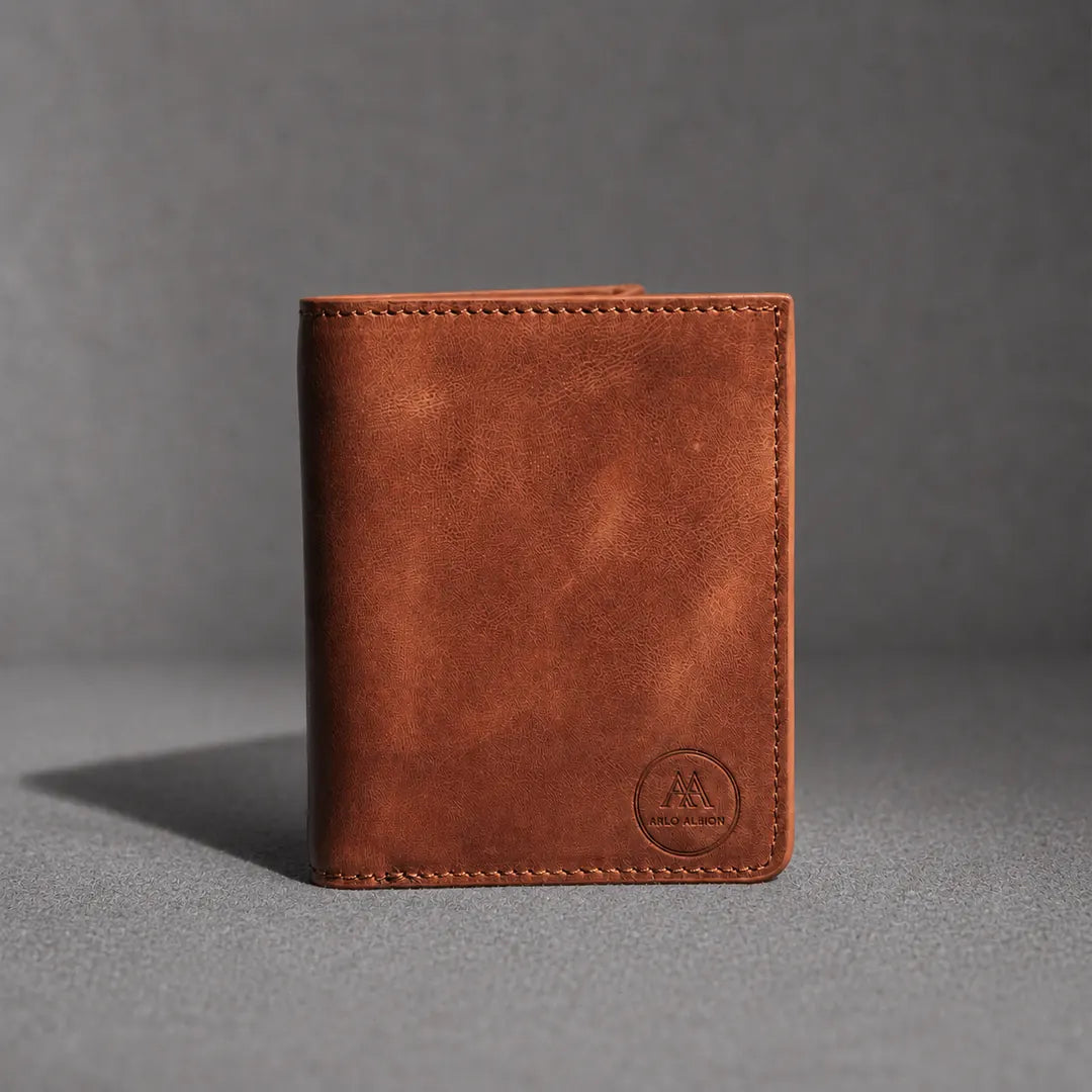 Super Slim Bi-Fold Wallet - Saddle Brown