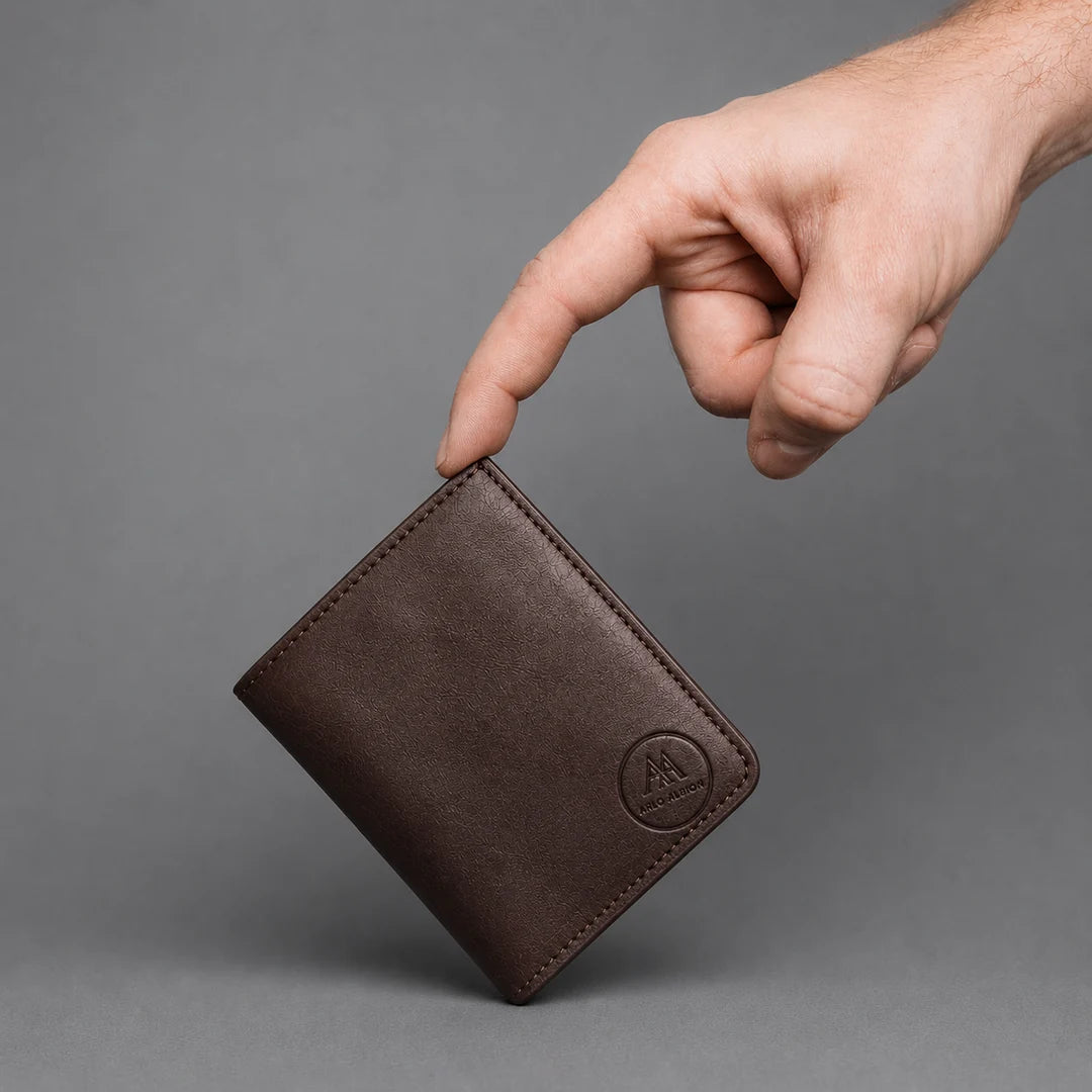 Super Slim Bi-fold wallet - Dark Brown