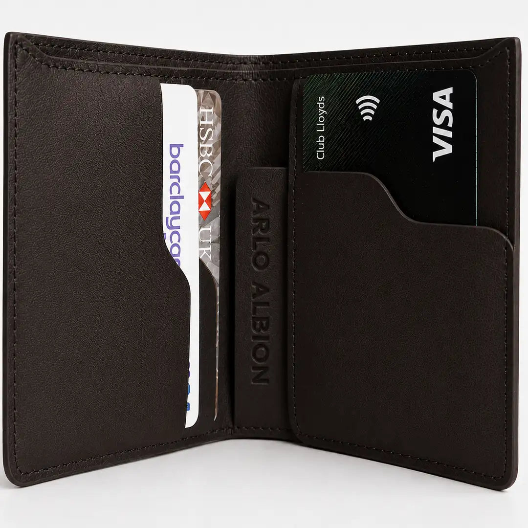 Super Slim Bi-fold wallet - Dark Brown