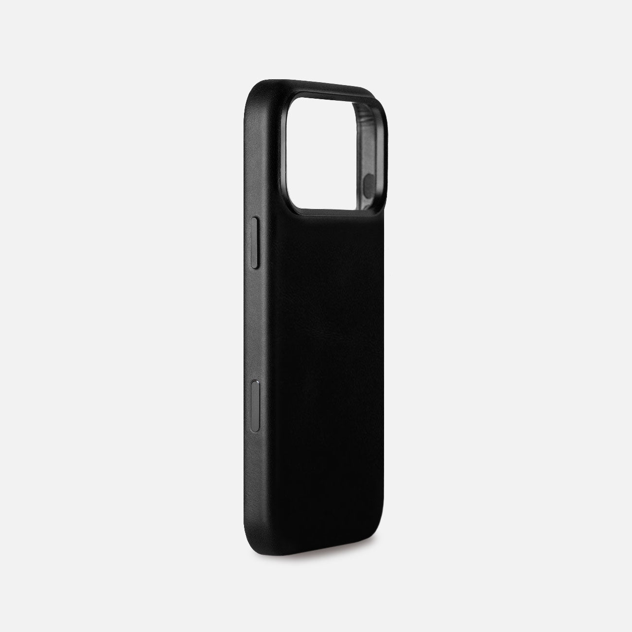 Leather iPhone 17 Pro Max Shell Case Metal, MagSafe - Black