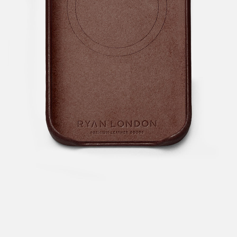 Leather iPhone 17 Pro Max Shell Case, MagSafe - Dark Brown