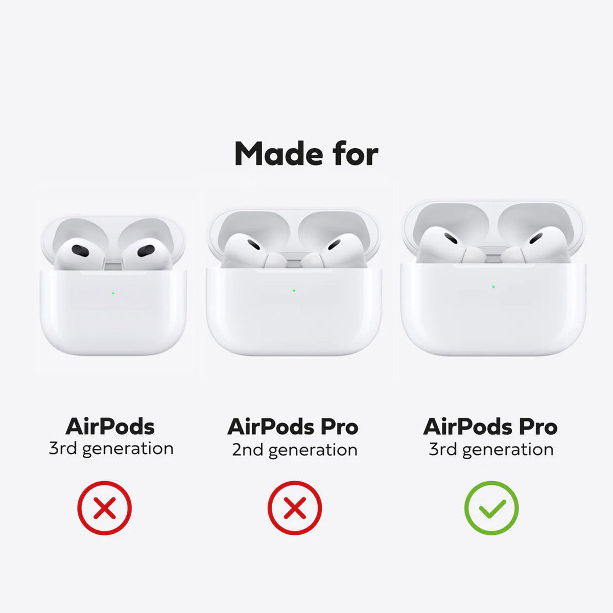 Nappa Leather AirPods Pro (3rd Generation) Case - Grey
