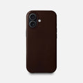 Leather iPhone 17 Shell Case, MagSafe - Dark Brown