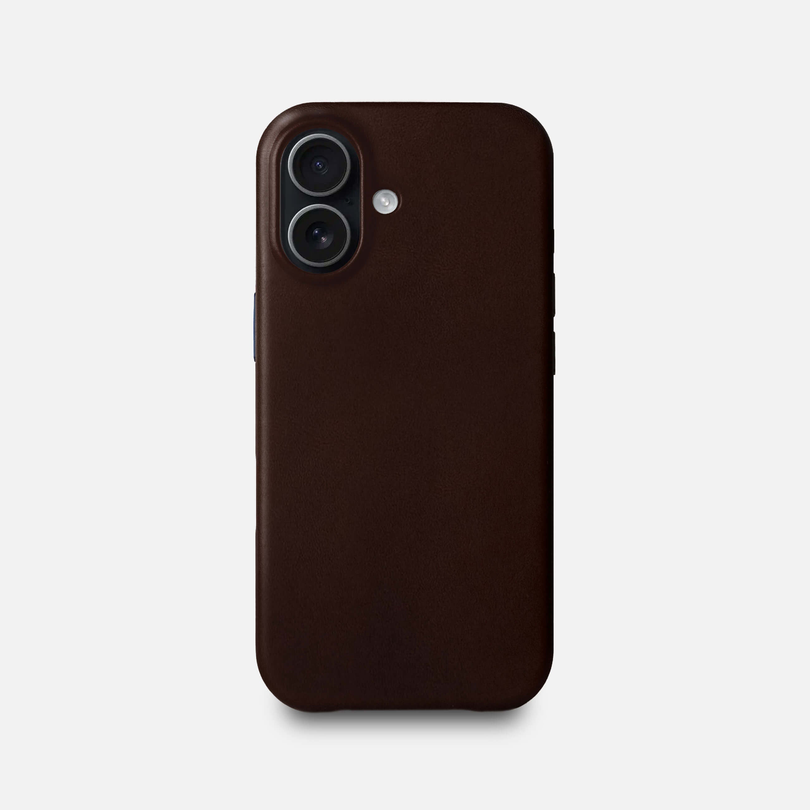 Leather iPhone 17 Shell Case, MagSafe - Dark Brown