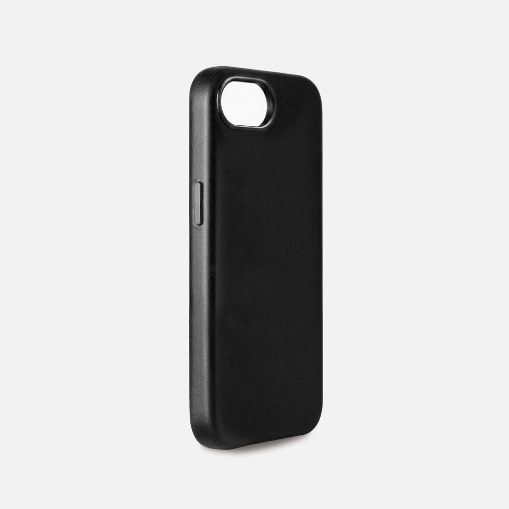 iPhone 17e Leather Shell Case Metal, MagSafe - Black