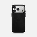 Leather iPhone 17 Pro Shell Case Metal, MagSafe - Black