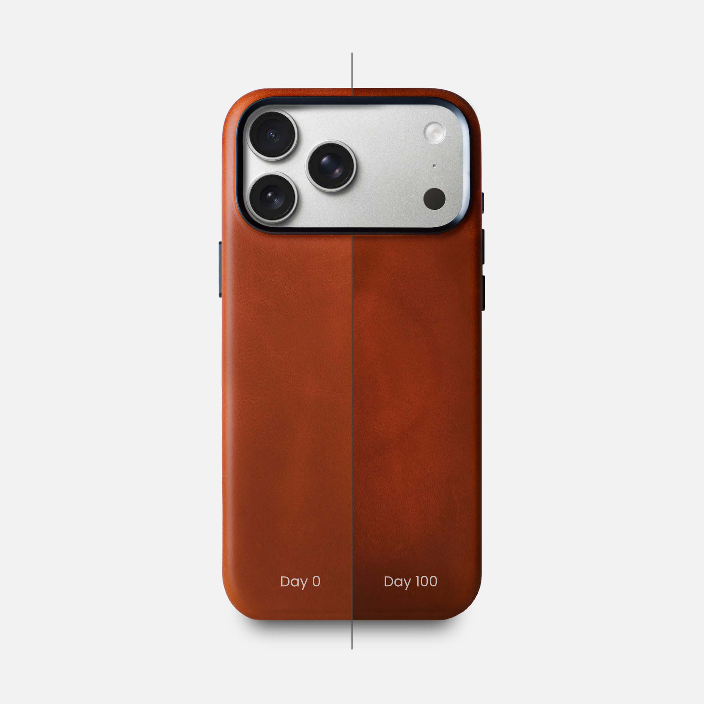 Leather iPhone 17 Pro Max Shell Case Metal, MagSafe - Saddle Brown
