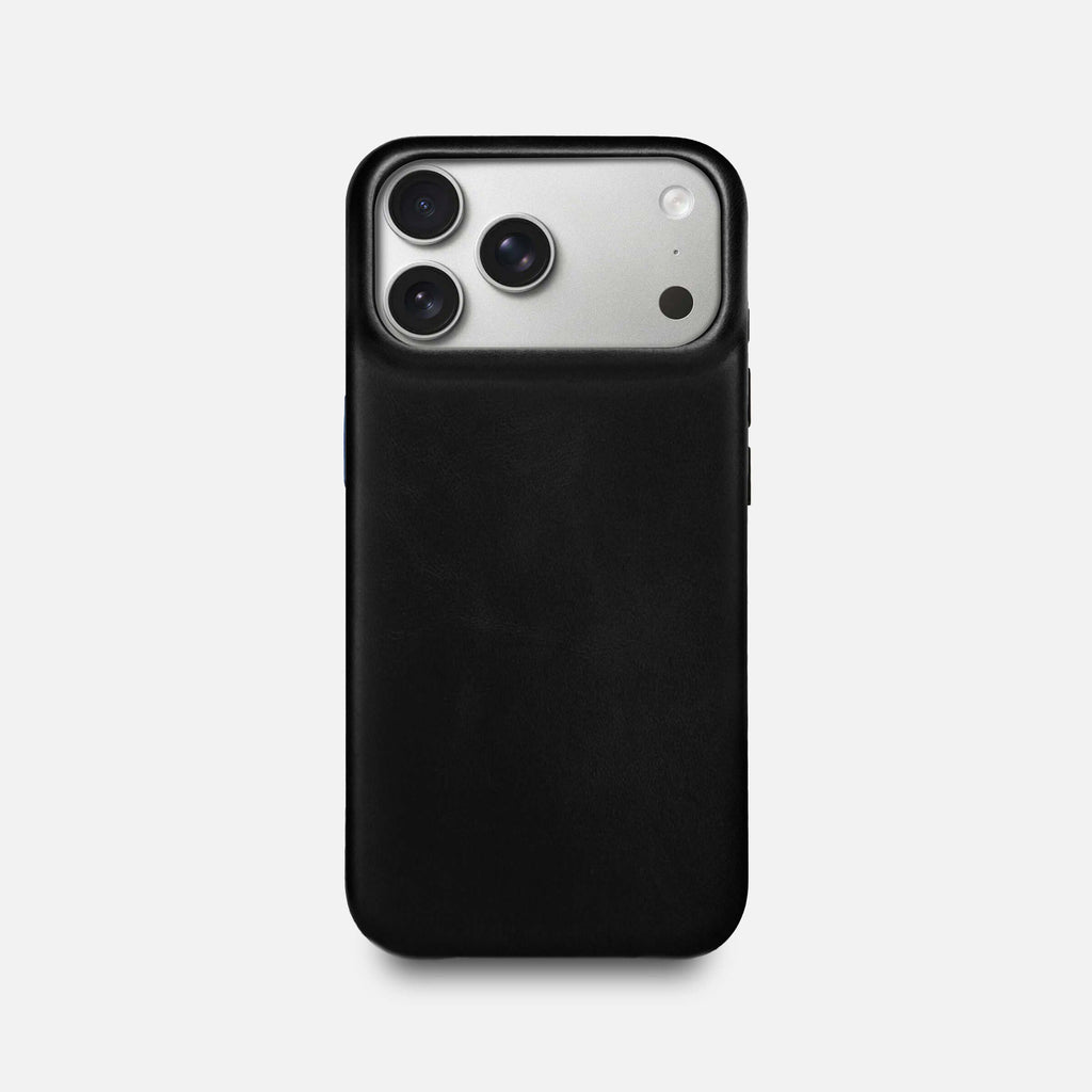 Leather iPhone 17 Pro Shell Case, MagSafe - Black