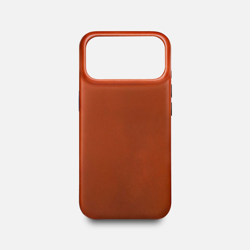 Leather iPhone 17 Pro Shell Case, MagSafe - Saddle Brown