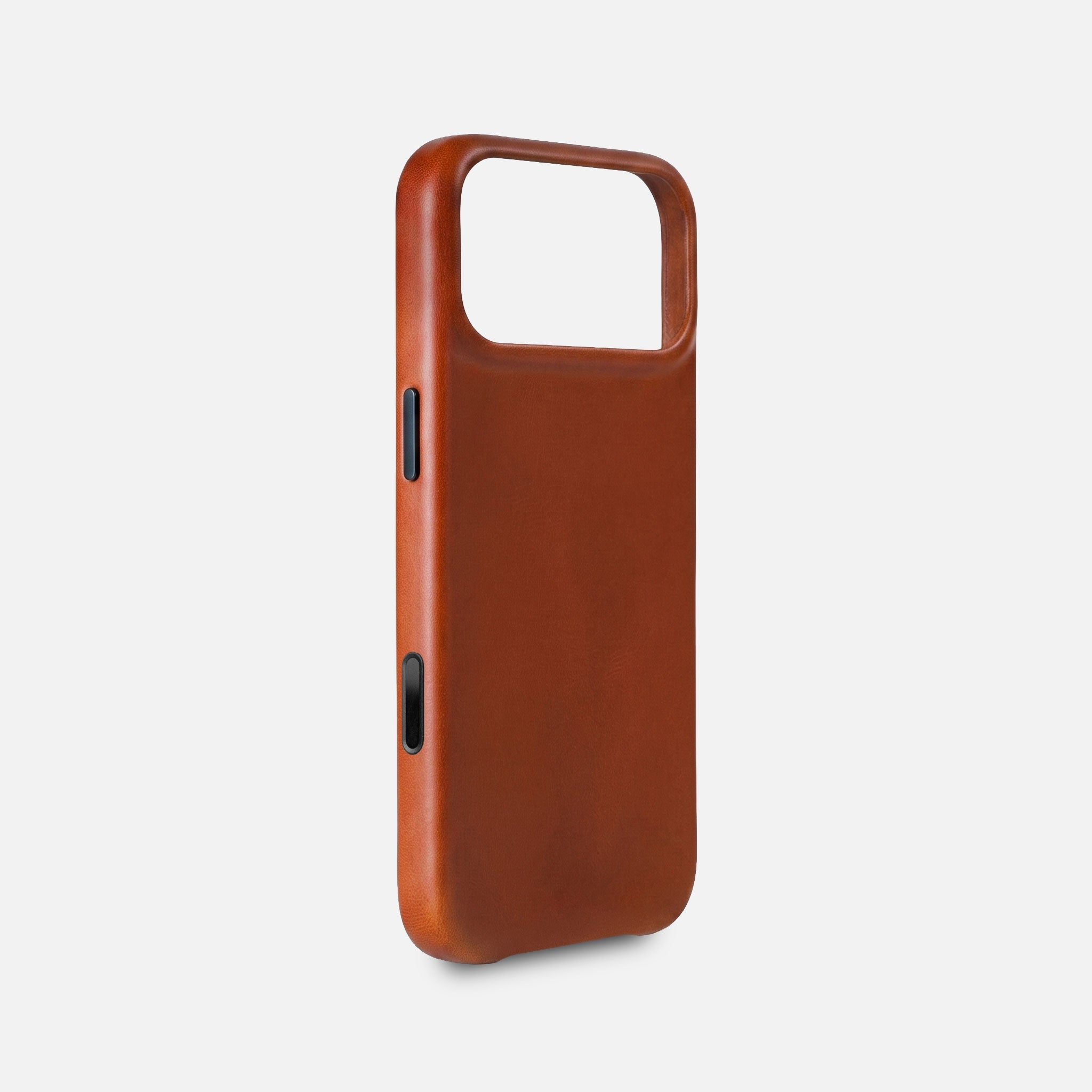 Leather iPhone 17 Pro Shell Case, MagSafe - Saddle Brown