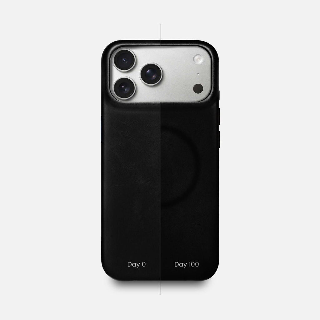 Leather iPhone 17 Pro Shell Case, MagSafe - Black