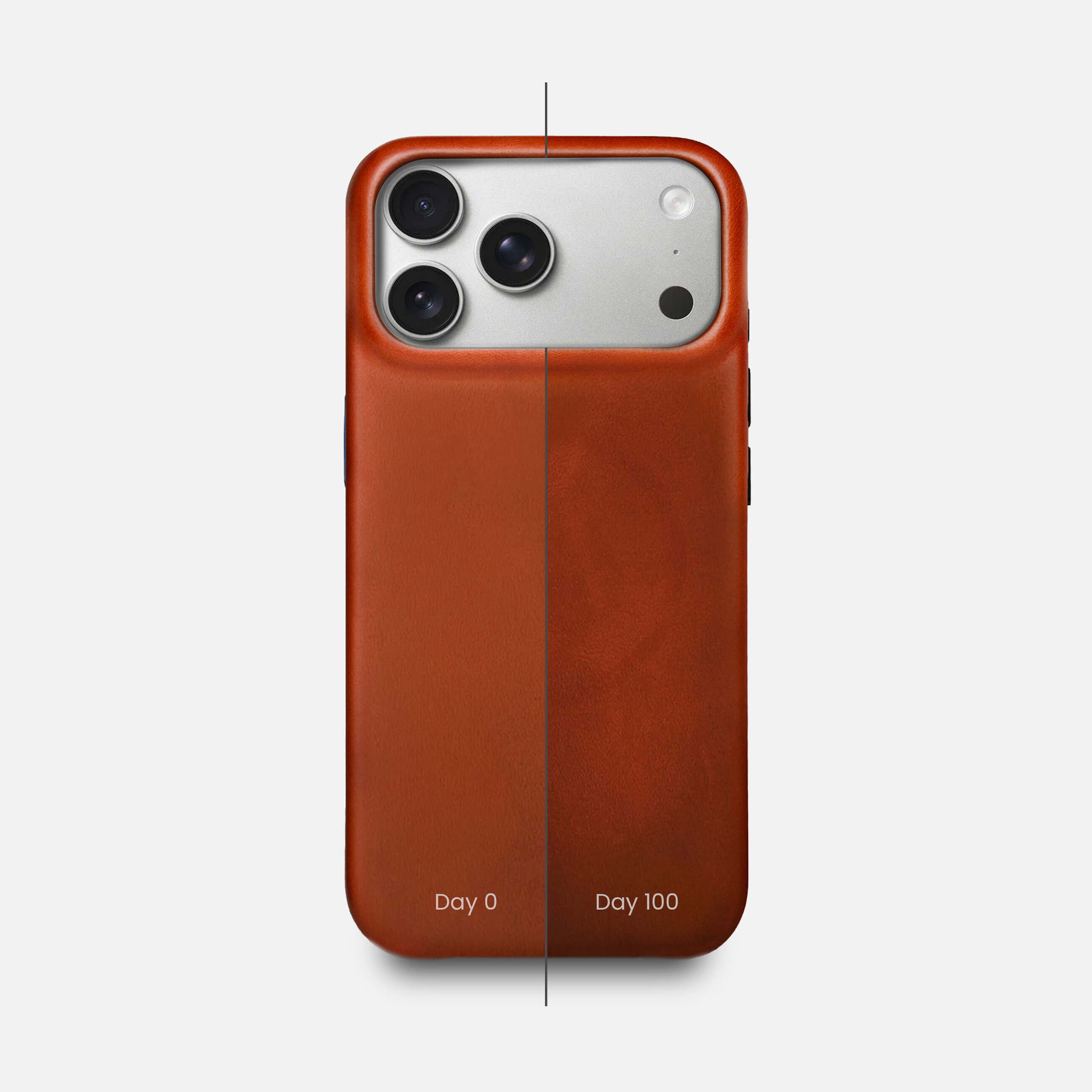Leather iPhone 17 Pro Max Shell Case, MagSafe - Saddle Brown