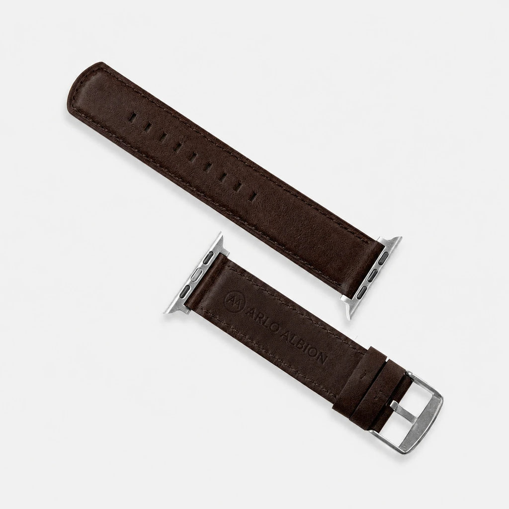 Luxury Leather Apple Watch Band Straps – Dark Brown